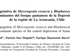 Propagación vegetativa de Myrceugenia exsucca y Blepharocalyx cruckshanksii, especies dominantes del bosque pantanoso de la Depresión Intermedia de la región de La Araucanía, Chile.