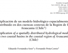 Aplicación de un modelo hidrológico espacialmente distribuido en dos cuencas costeras de la Región de La Araucanía (Chile).