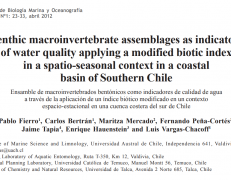 Benthic macroinvertebrate assemblages as indicators of water quality applying a modified biotic index in a spatio-seasonal context in a coastal basin of Southern Chile.