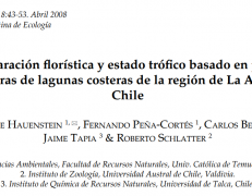 Comparación florística y estado trófico basado en plantas indicadoras de lagunas costeras de la región de La Araucanía, Chile.