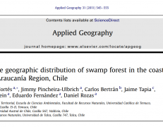 A study of the geographic distribution of swamp forest in the coastal zone of the Araucanía Región, Chile.