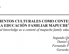 Conocimientos culturales como contenidos de la educación familiar Mapuche